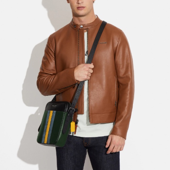 NWT Coach Hudson Crossbody 21 with Varsity Stripe Messenger bag - Picture 2 of 9